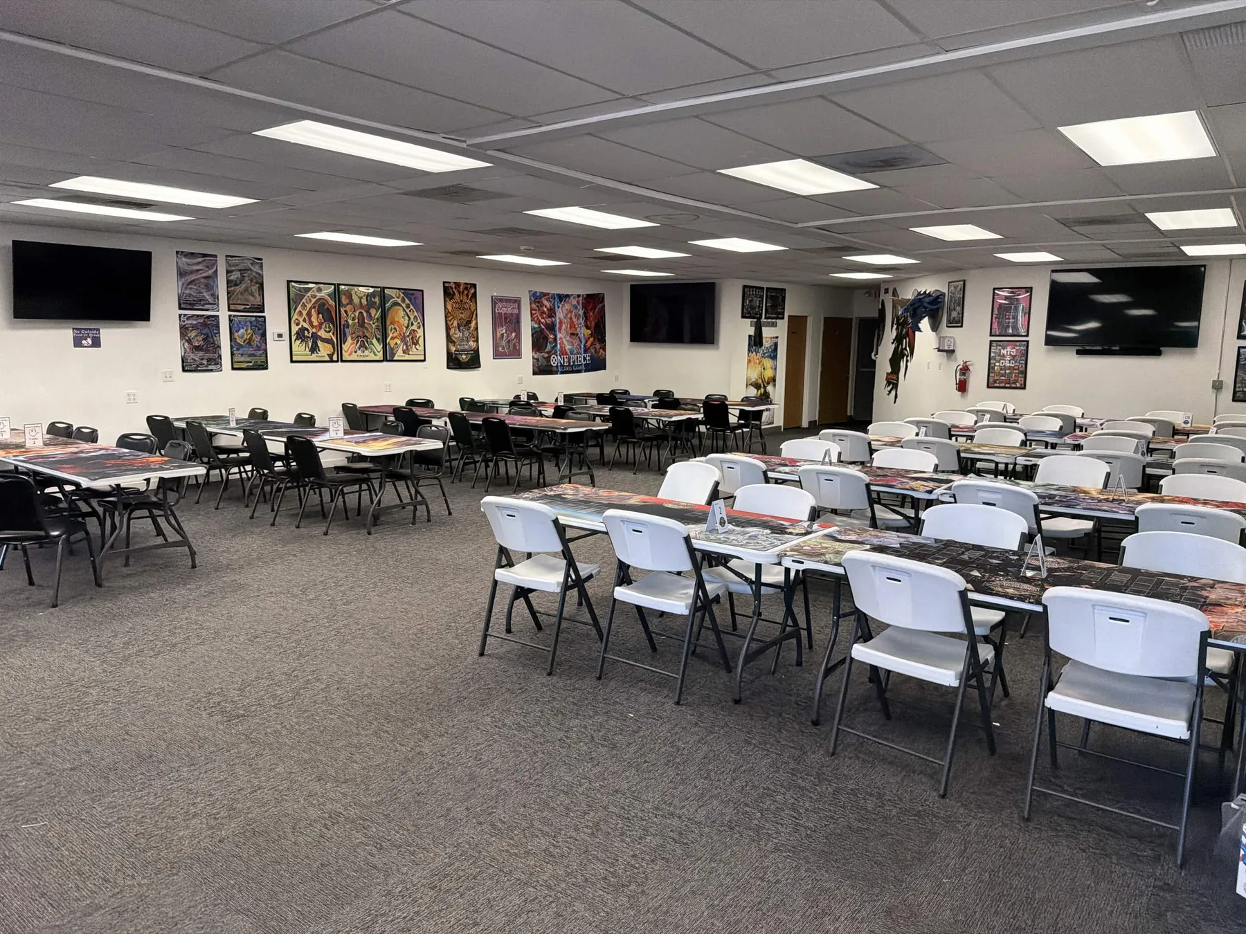 The dedicated play space set up with tables for events